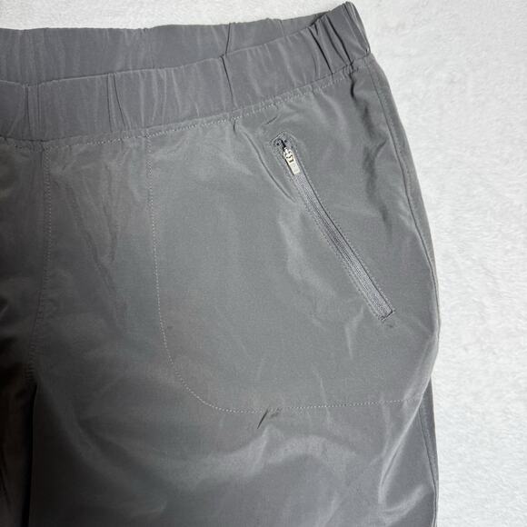 Orvis Sz L Quick Dry Stretch Leisure Gray Sports Pants Ruched Leg Zip Pockets - Picture 2 of 5